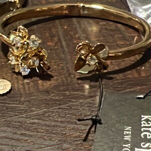 Kate Spade Gold Floral Crystal Bracelet